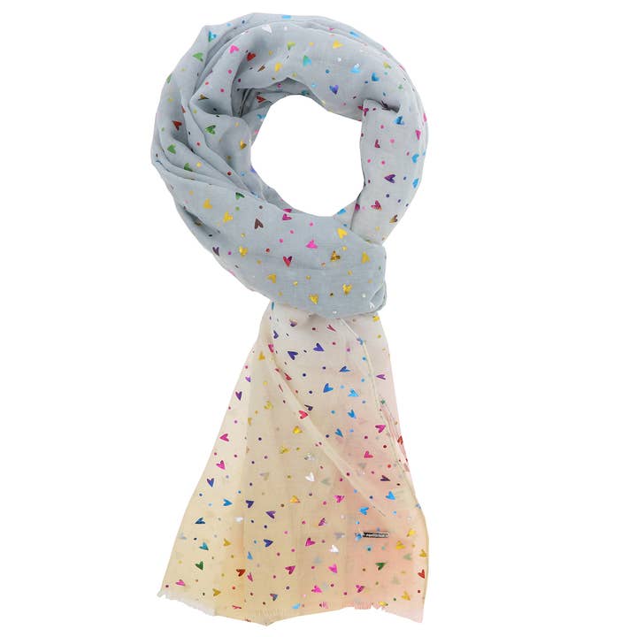 Joe Davies - Wholesale Scarf - Women's - Multi Metallic Colour Block Scarf