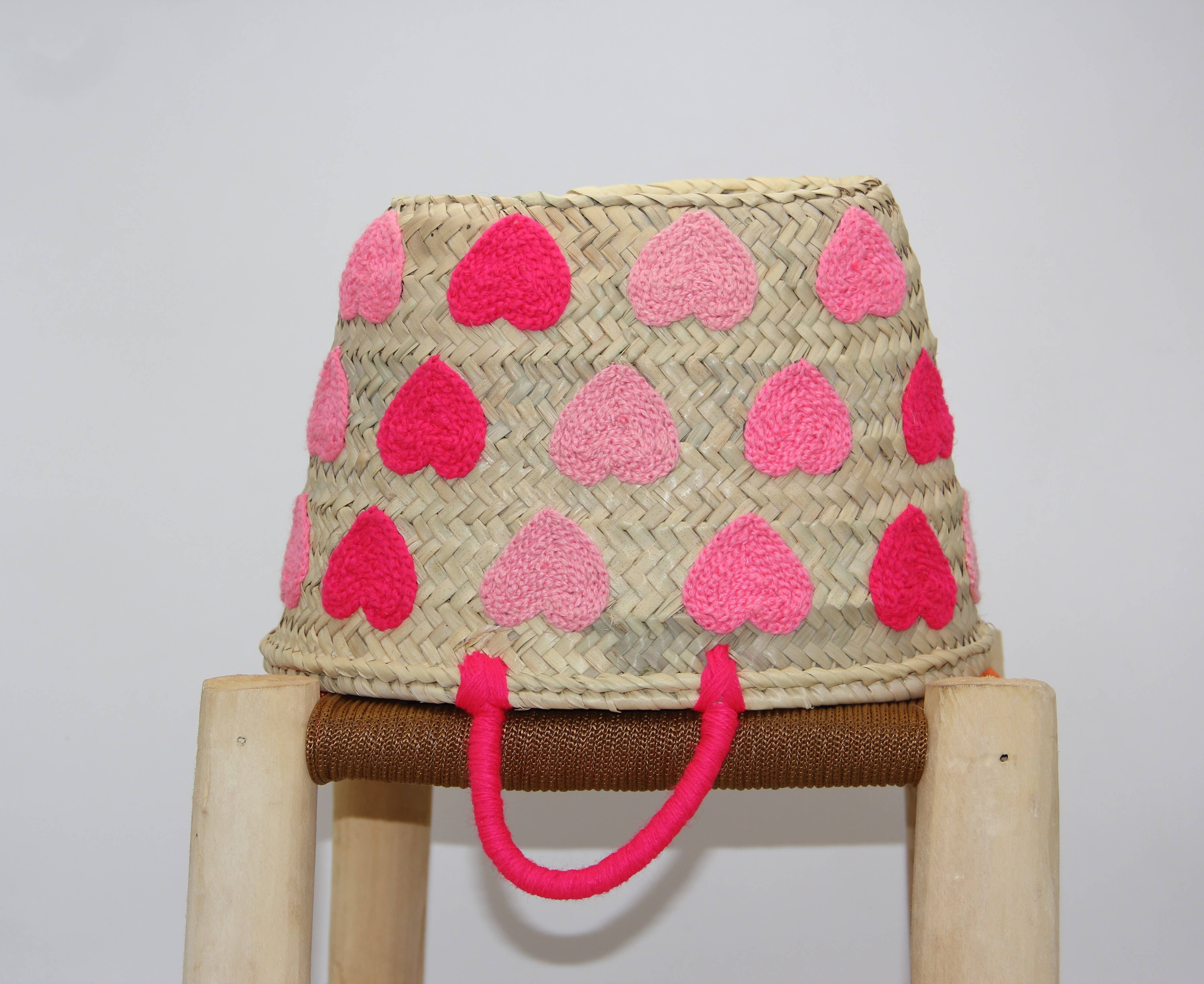 MOROHANDS – wholesale Strandväska – Anpassad hjärtstrandväska present, rosa & blå tote Alla hjärtans dag1