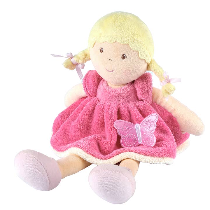 Tikiri Toys LLC - Wholesale Doll - Kids - Ria Blonde Hair with Pink and White Dress5