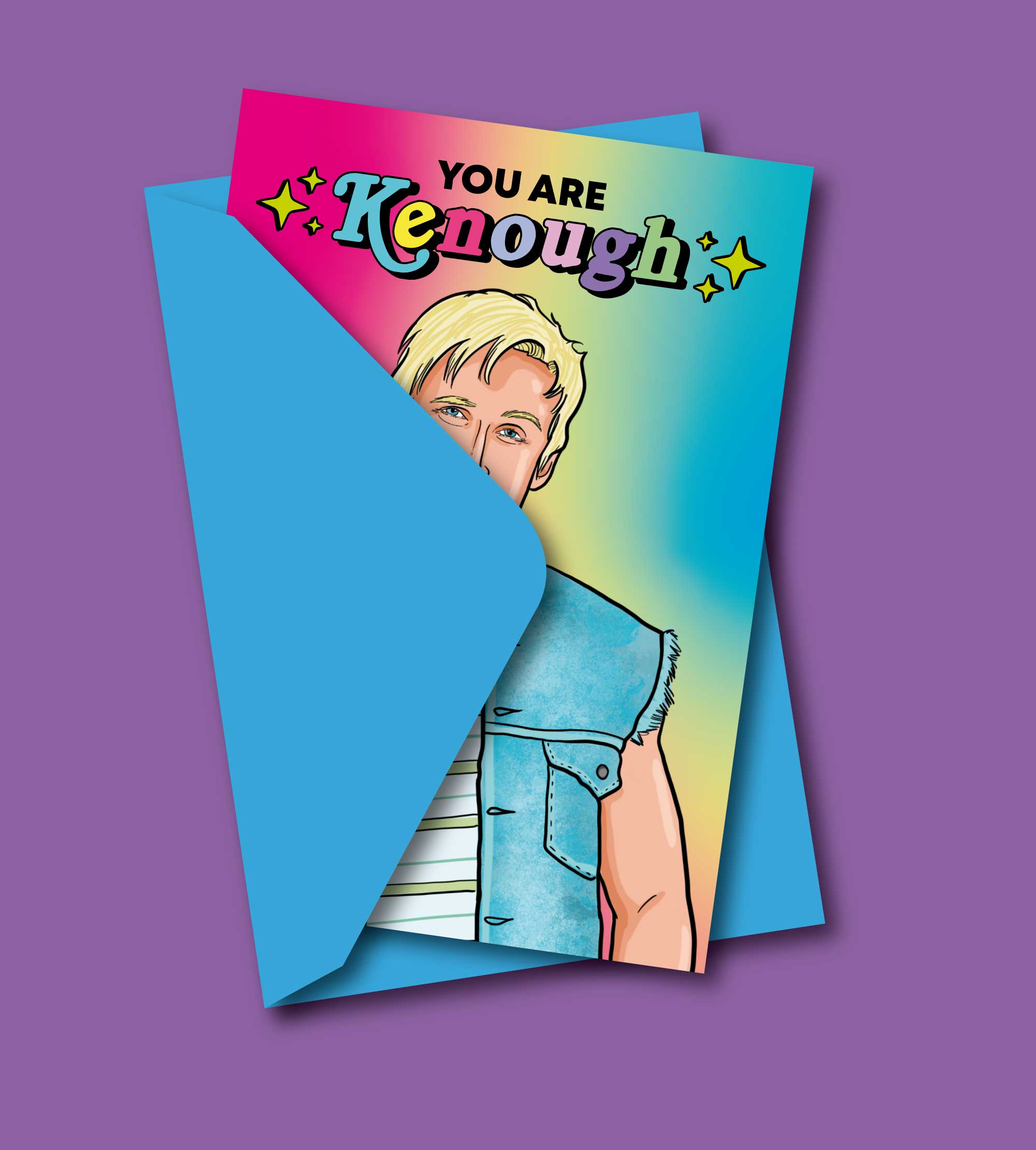 Studio Soph (We Pay Your Import Fees - We Ship DDP) – Engroshandel Hverdagshilsen kort – You Are Kenough Ken Barbie lykønskningskort2