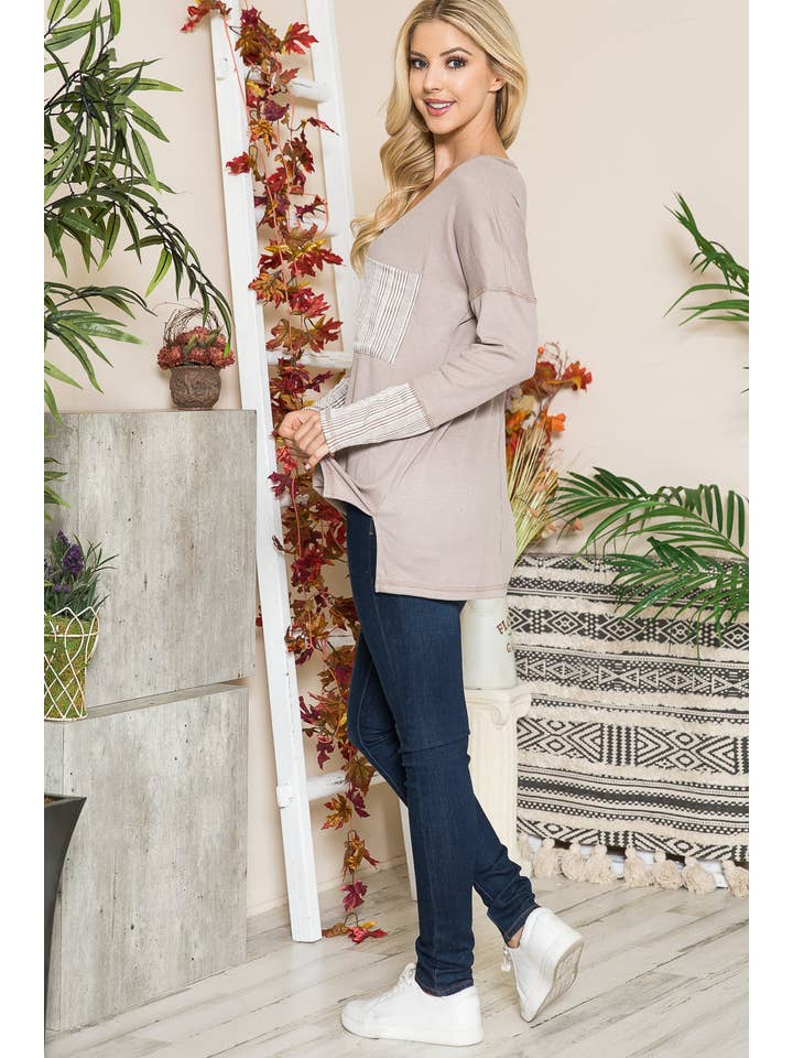 Orange Farm Clothing - Wholesale Tunic - Women's - Reversed Stitched Oversize Hi Low Tunic6