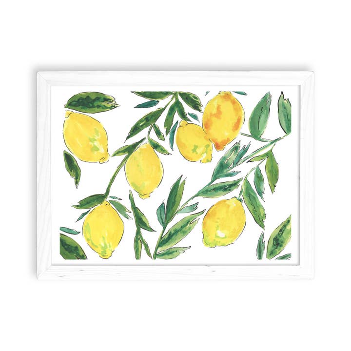 Lemon Tree Watercolor Print for Home Decor / Kitchen for wholesale by Meza Studios LLC