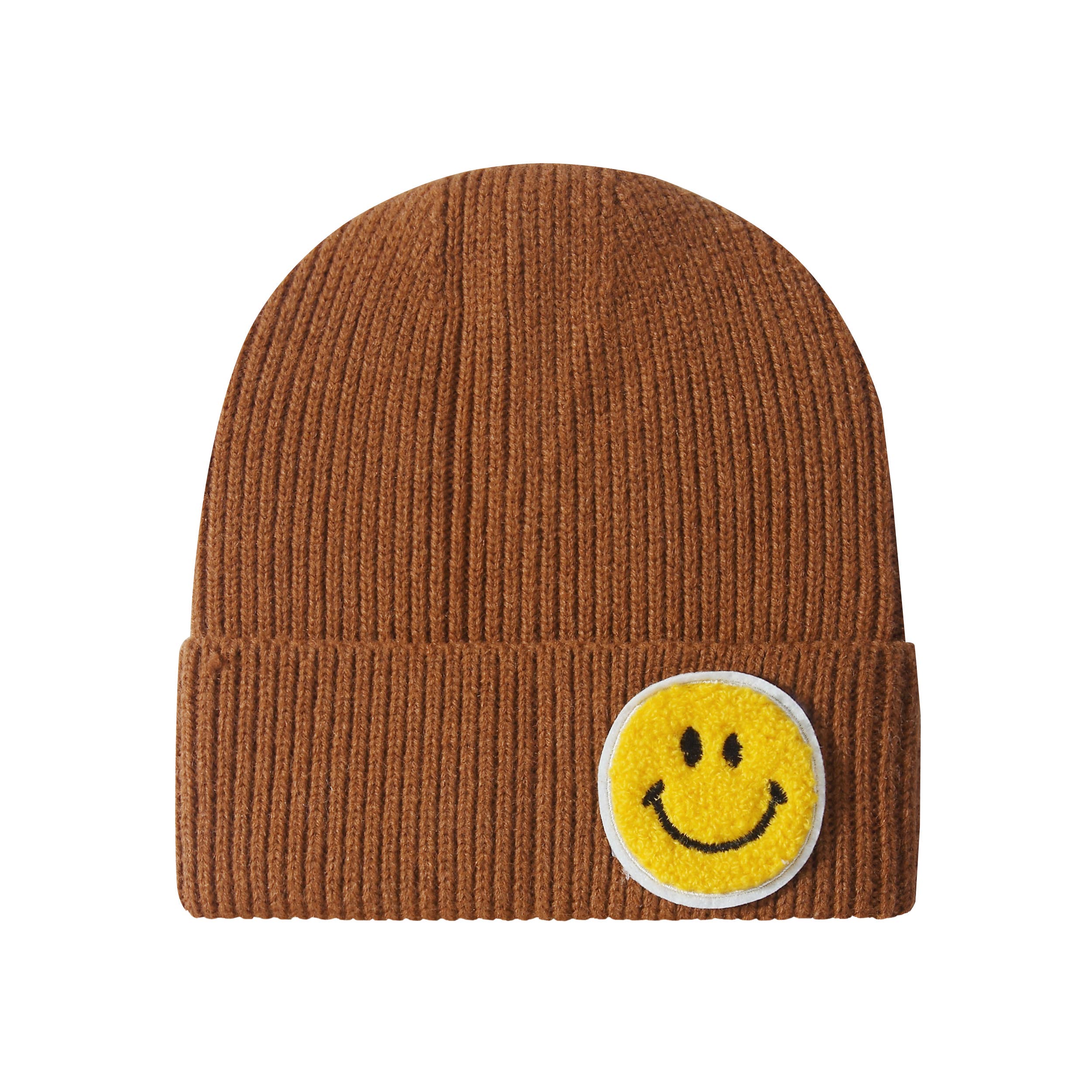 Shop Lev - Wholesale Beanie - Women's - Daily Smile Face Pastel Tone Ribbed Knit Beanie Hat6