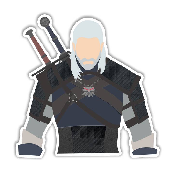 Sticker Le sorceleur Geralt de Rivia pour la vente par Shop Trimmings