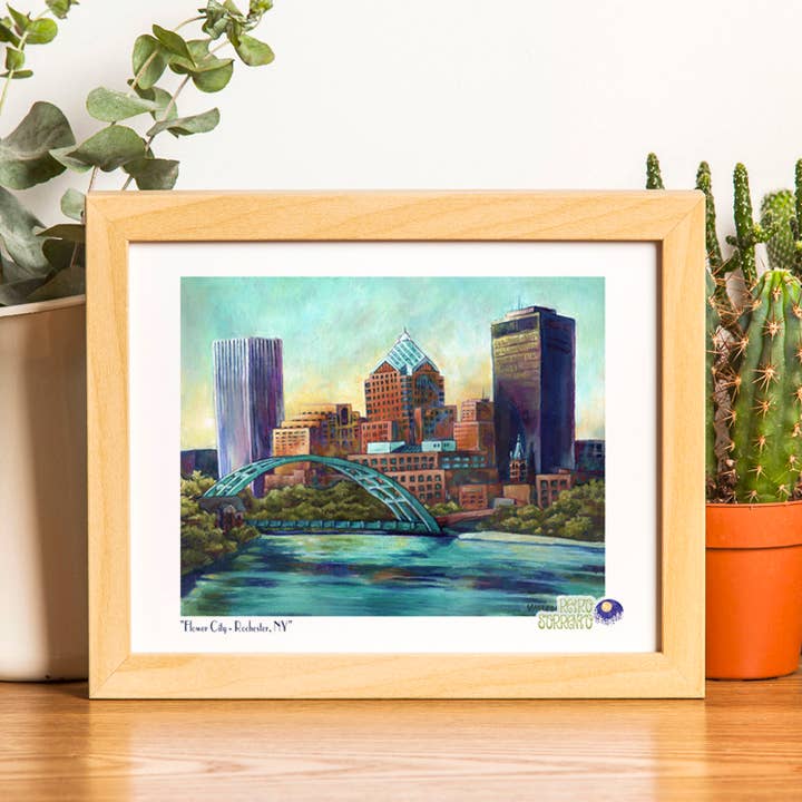 Retro Sorrento - Wholesale Art Print - Rochester, NY - Flower City Skyline