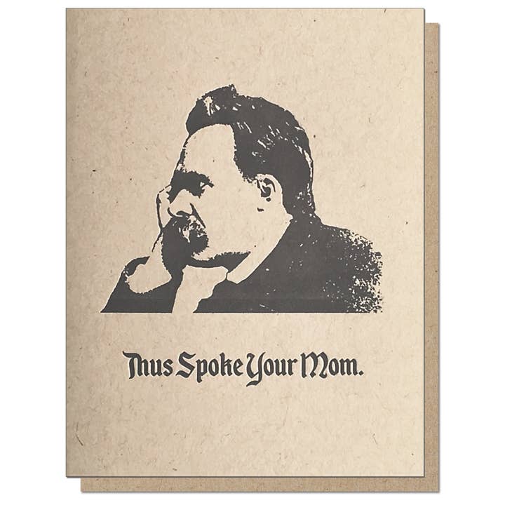 Thus Spoke Your Mom Card for wholesale by Guttersnipe Press Greetings