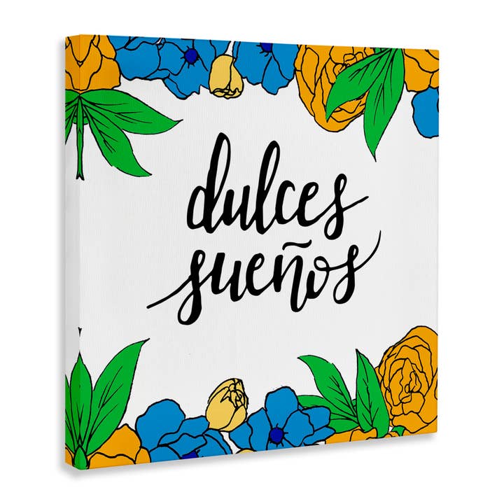 Stupell Industries - Vendita all'ingrosso Decorazione da parete - Bambini e neonati - Decorazione da parete su tela Dulces Sueños Flores Tropicales2