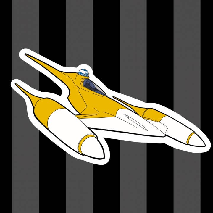 Naboo Chromium Die Cut Chrome star wars Sticker Pack (Set of 4) for wholesale by Fiat Lux Illustration