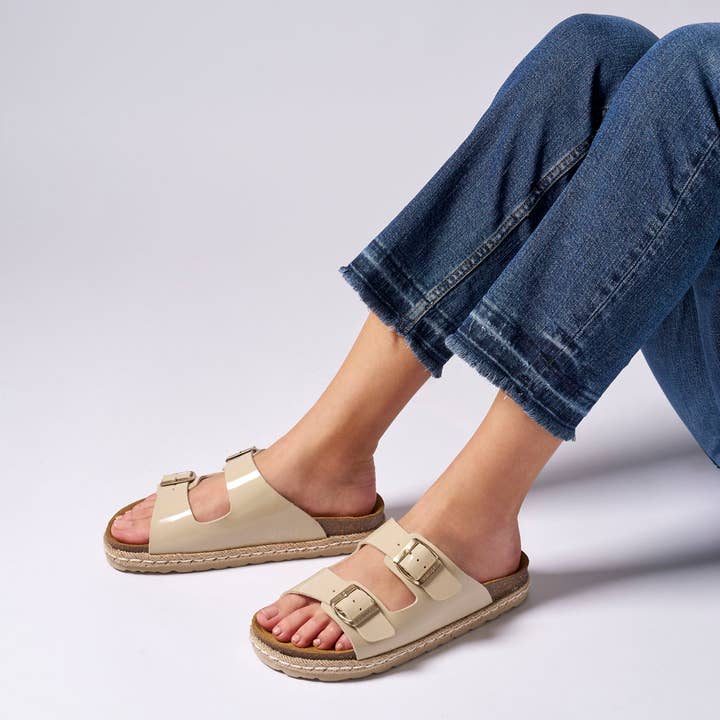 Ciabatta due fasce ANA beige - Art.MD0232 per la vendita all'ingrosso da parte di Mandél