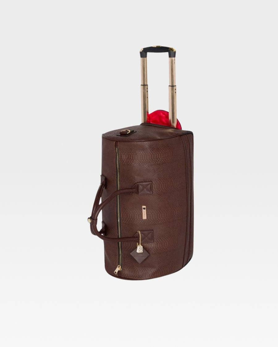 Tote&Carry - Wholesale Weekender Bag - Women's - Apollo 1 Rolling Duffle Bag in Chocolate0