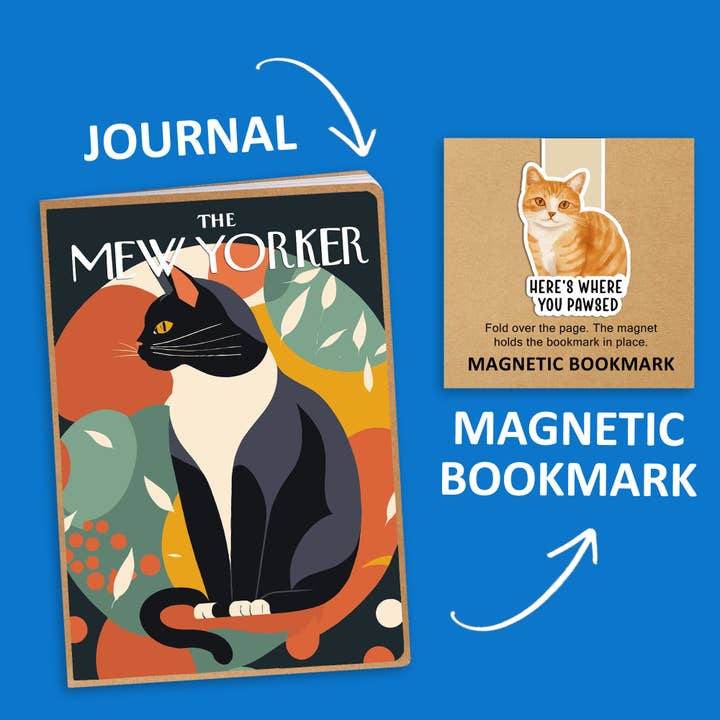 The Mew Yorker Cat Journal w/ Magnetic Bookmark (Packaged) for wholesale by Coastal Creators of Connecticut