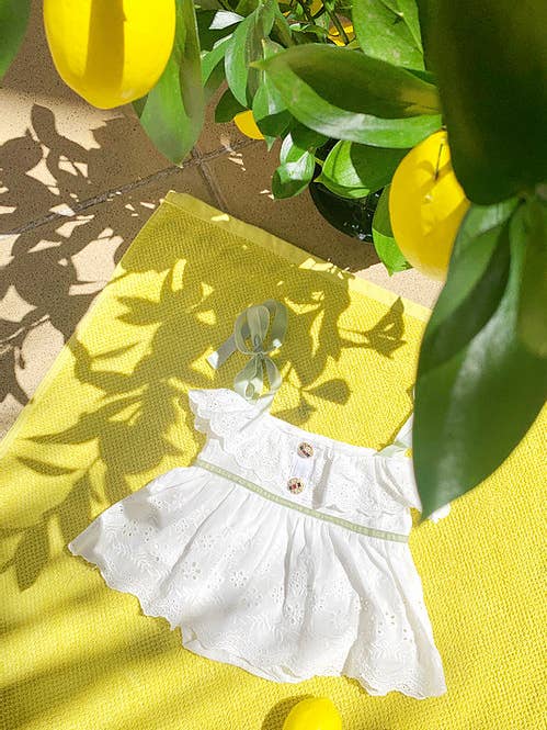 Barboteuse Luella - Almafi Bianca pour la vente par Bambino and Bundles