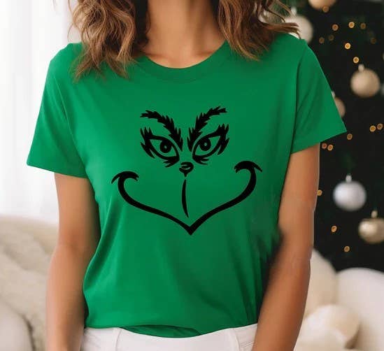 Ashton Grove Ltd Co - Wholesale Screen Printed T-Shirt - Women's - Grinch Christmas Green Christmas Monster Shirt or Sweatshirt1
