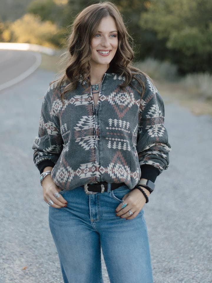 Sterling Kreek - Wholesale Bomber jacket – Women’s - Sagebrush Spirit Bomber Jacket2