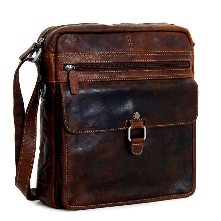 Sac bandoulière grand format Voyager n° 7205 pour la vente par Jack Georges Leather Goods