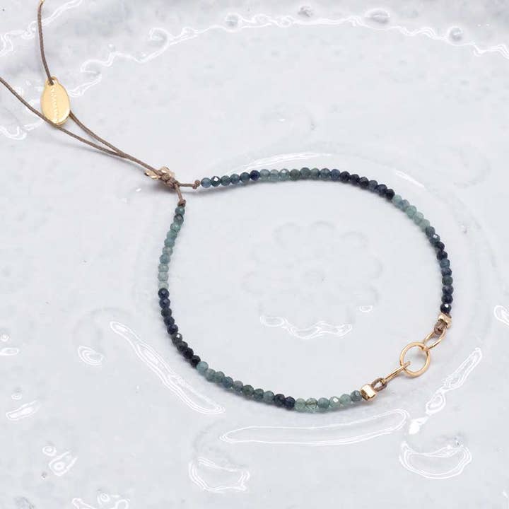 G-Links blaues Turmalin-Armband mit ovalen Gliedern für den Großhandel von by Johanne