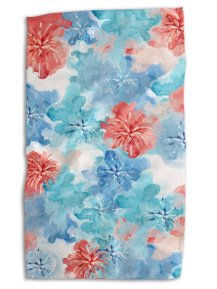 Watercolor Fireworks Kitchen Towel for wholesale by Absorb-Lumen