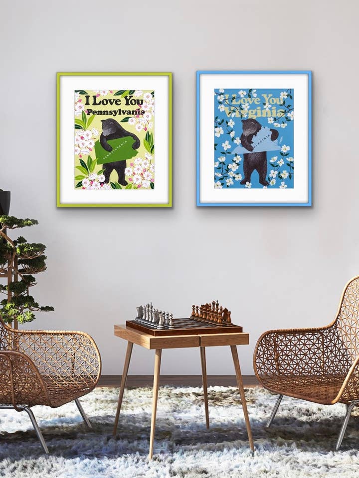 "I Love You Pennsylvania" Print for wholesale by 3 Fish Studios