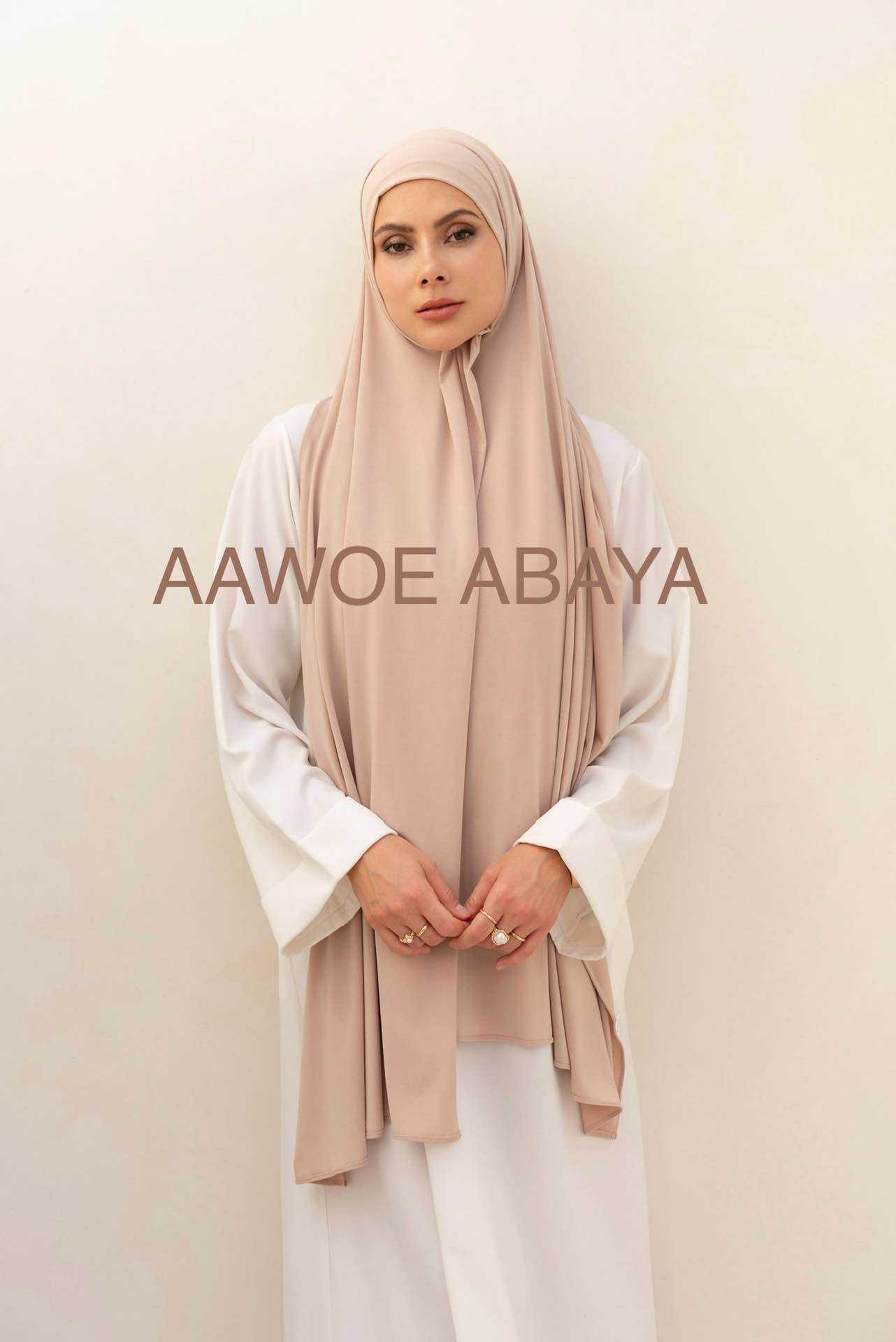 Aawoe Abaya - Wholesale Hijab - Women's - Jersey Rectangle Hijab with Tie - 70x200 cm - 24841