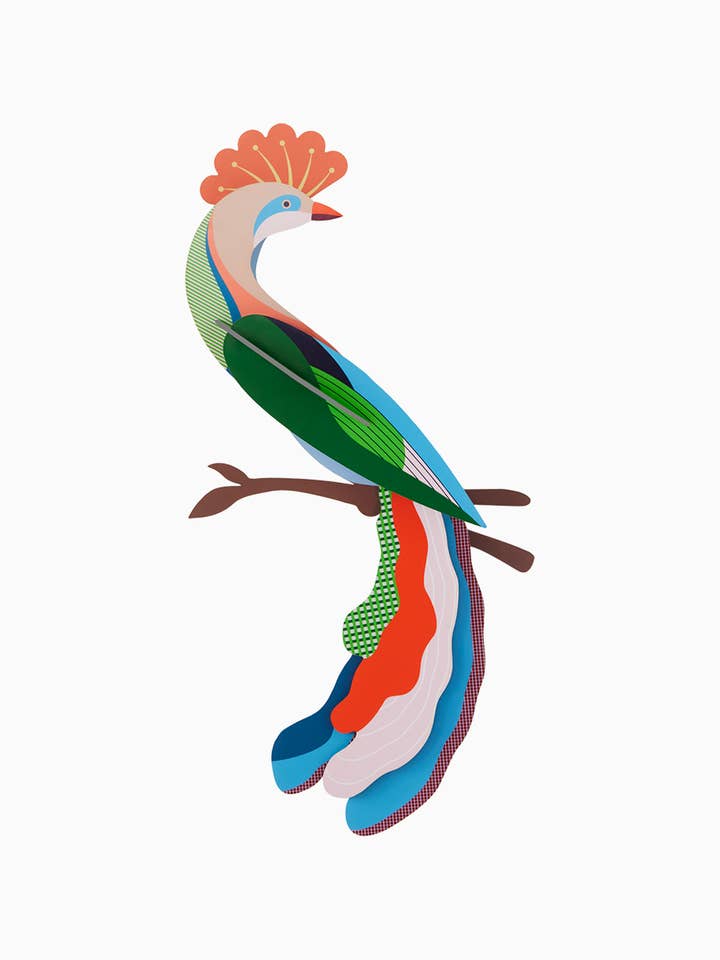 Art mural 3D - Oiseau du paradis - Meti pour la vente par Studio Roof (no tariffs)