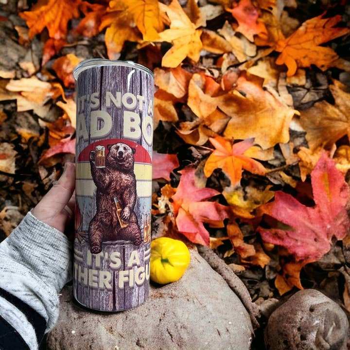 Bicchiere a forma di papà e padre da 200 once per la vendita all'ingrosso da parte di Jaybird Boutique Co.