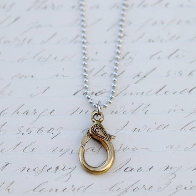 Large Mixed Metal Lobster Clasp Charm Catcher for wholesale by Jennifer Dahl Designs LLC