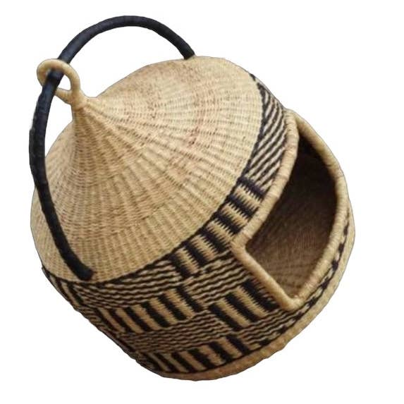 The African Home Goods - Vente Lit – chat - Lit pour chat, lit pour animal de compagnie, panier pour chat, meuble pour animaux de compagnie, lit pour chat fait main, panier Bolga, panier africain