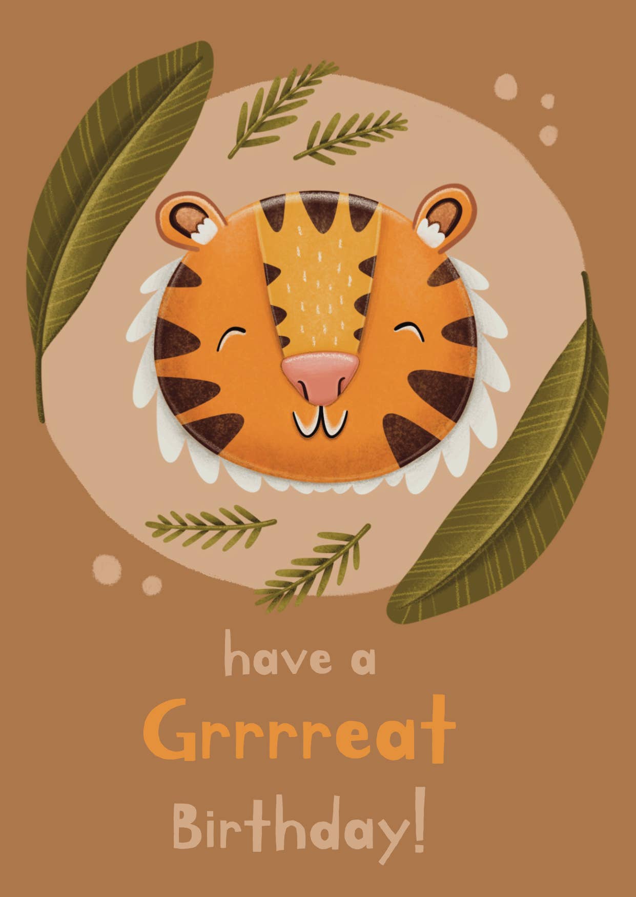 Lotte Leyssens illustration - Wholesale Birthday Card - Greeting card tiger birthday - size A6 folded0