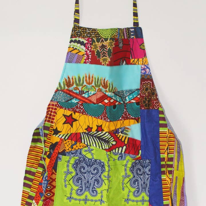 World Peaces - Wholesale Apron - Patchwork Apron with African Wax Print0