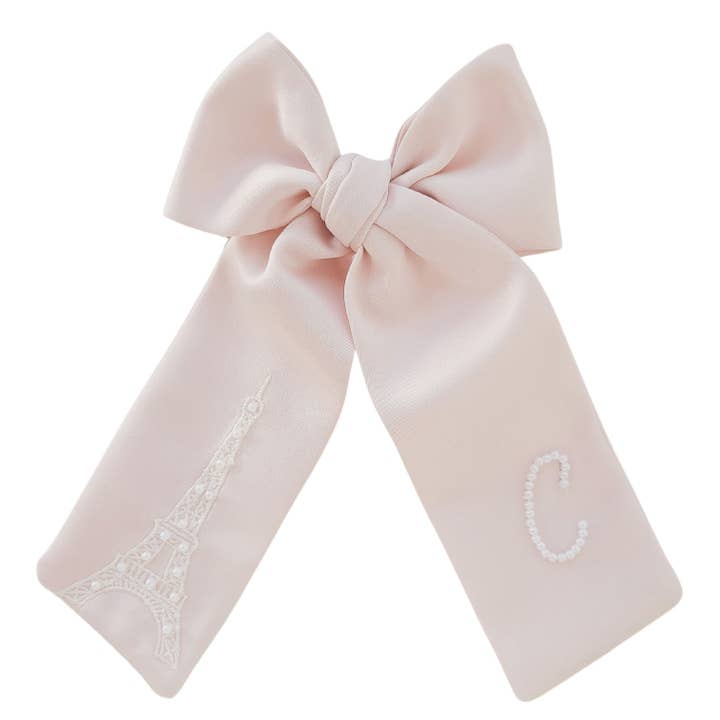 Eiffel Tower Initial Bow for wholesale by Bebe Theory