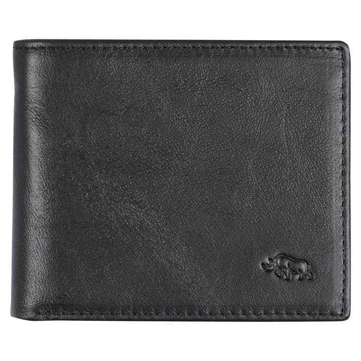Genuine Leather Wallet Rhino Armor Black for wholesale by Christian Art Gifts