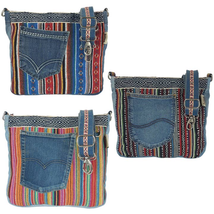 Sac à bandoulière durable Sunsa pour femmes. sac à bandoulière en jean pour la vente par Sunsa