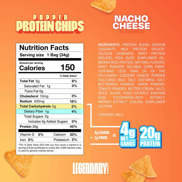 Campus Protein - Wholesale Chips - Legendary Foods Popped Protein Chips
