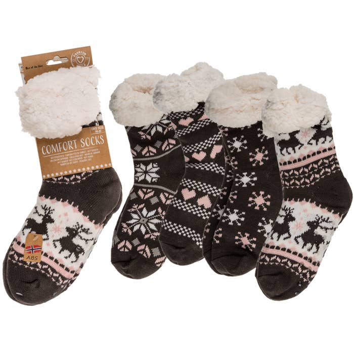 Out of the blue KG – wholesale Strumpor - Dam – Komfortstrumpor för kvinnor, Dark Ice Flower & Ornaments,