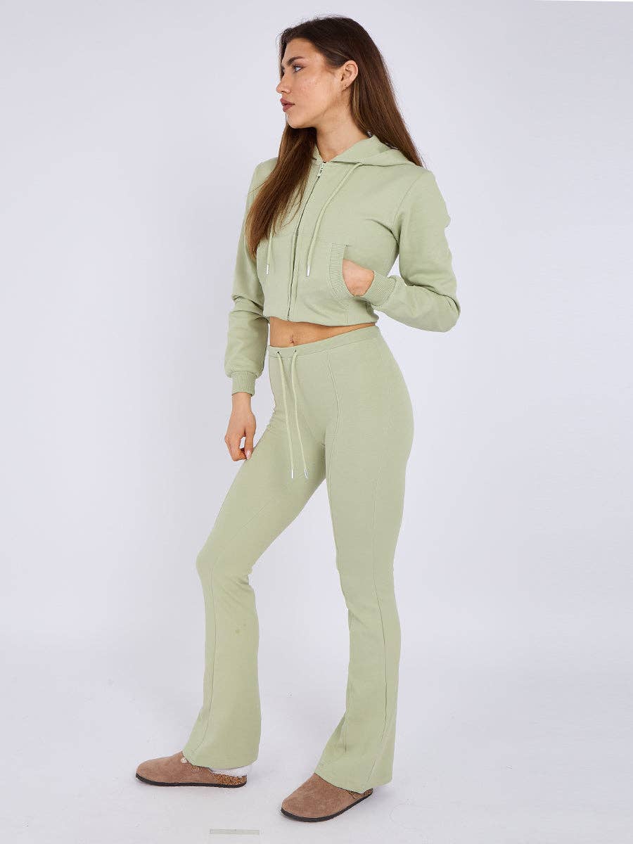 AX Labels - Wholesale Lounge Set - Women's - Interlock Cropped Zip Hoodie and Flared Trouser Set39