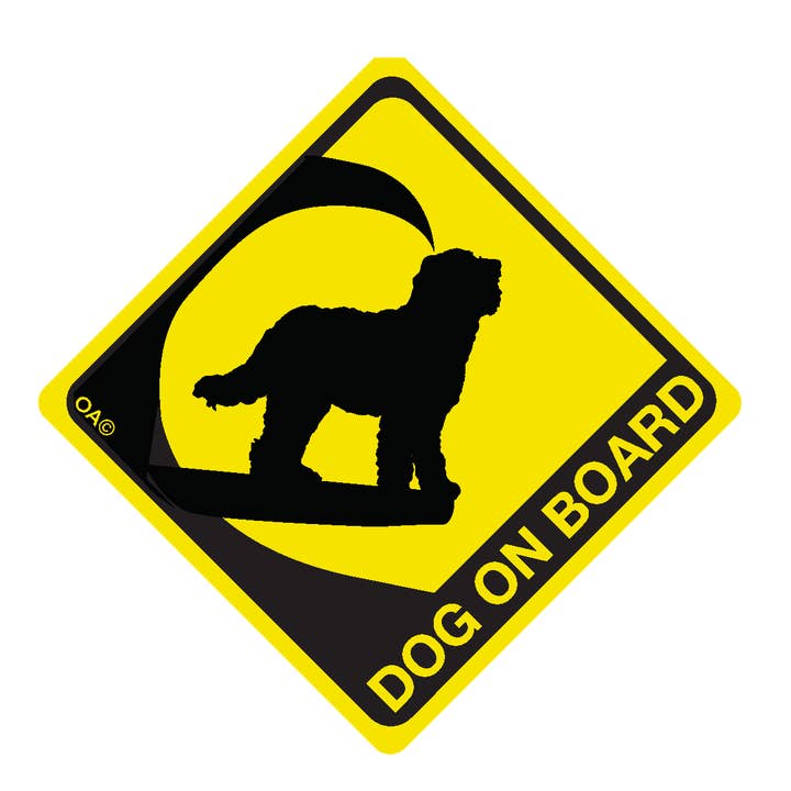Dog On Board Sticker (Doodle) for wholesale by Outdoor Addiction