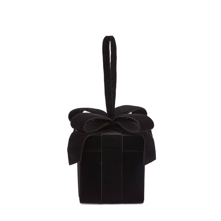 BLACK VELVET PRESENT CLUTCH for wholesale by Lulu Guinness
