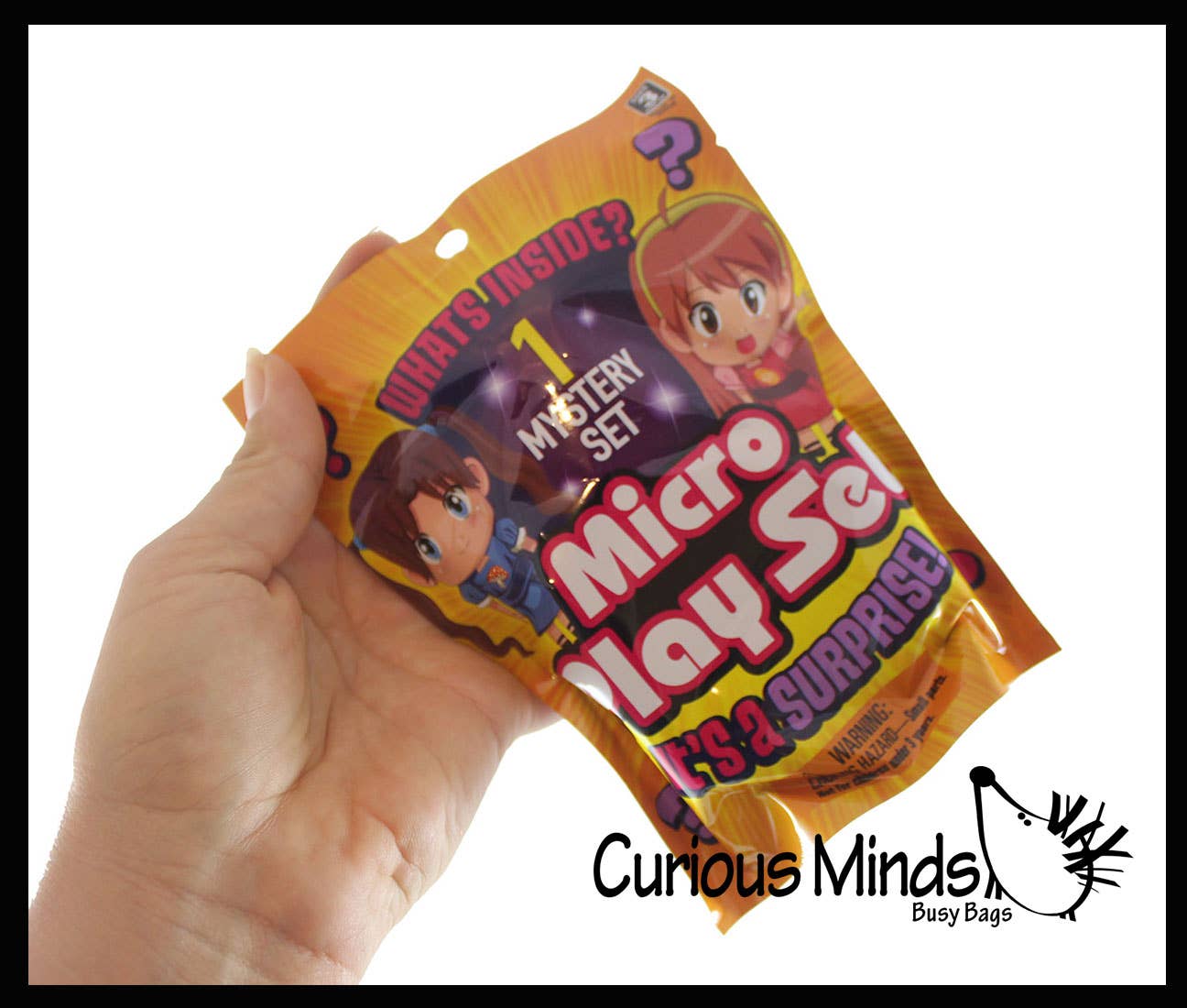 Curious Minds Toys - Vente Accessoire de poupée – enfant - Ensemble de jeu pour mini-poupées, 1 poche, taille de poche, maison de poupée compacte et pliable1