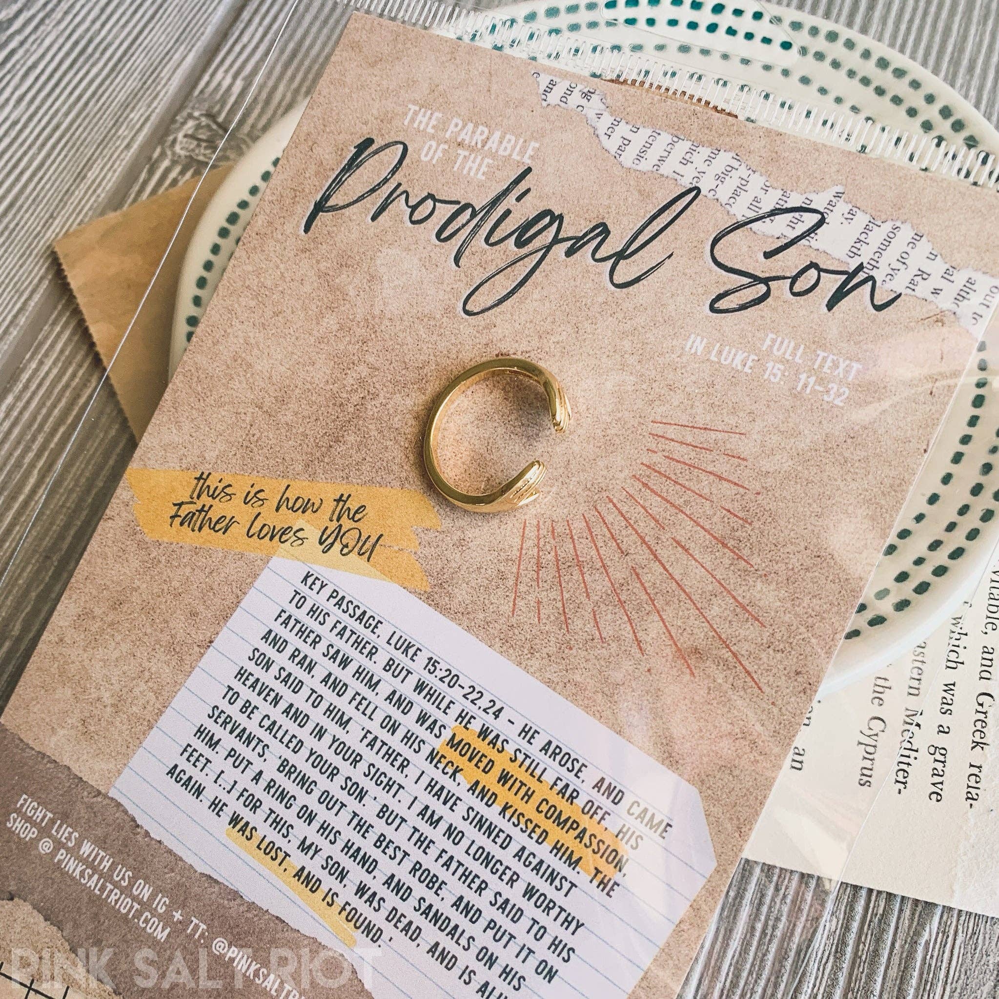 Pink Salt Riot - Vendita all'ingrosso Anello midi/a fascia - Anello «L'abbraccio del Padre»8