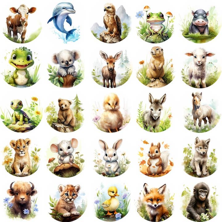 Sticker Varia - Wholesale Sticker - Kids & Baby - Sticker Sheet Animal Life2