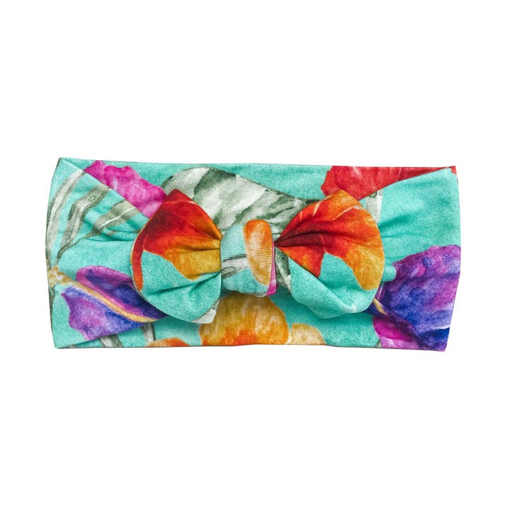 Lazo de diadema Hibiscus Bright para venta al por mayor de Florida Kid Co.