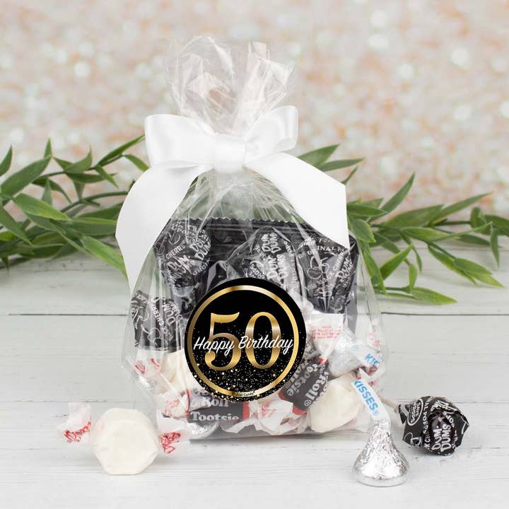 Just Candy - Wholesale Party Favor Bag/Box - Milestone Birthday Goody Bag - 50th Birthday