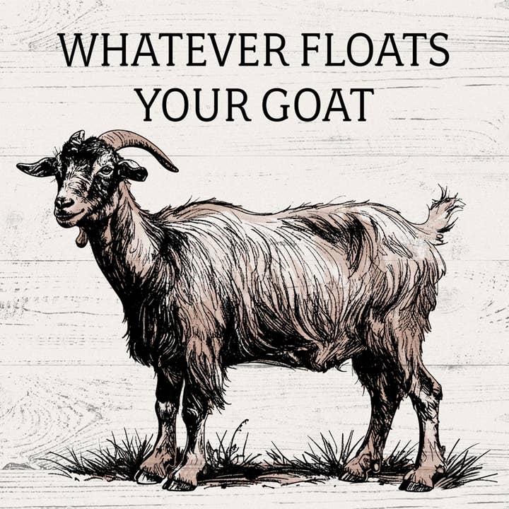 "Floats your Goat Square Car Coaster - Bulk for wholesale by Gift & Garden by Carson