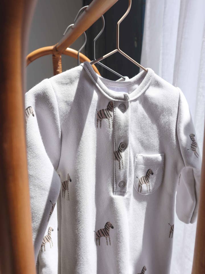 Langärmeliger Zebra-Overall für den Großhandel von gloop!