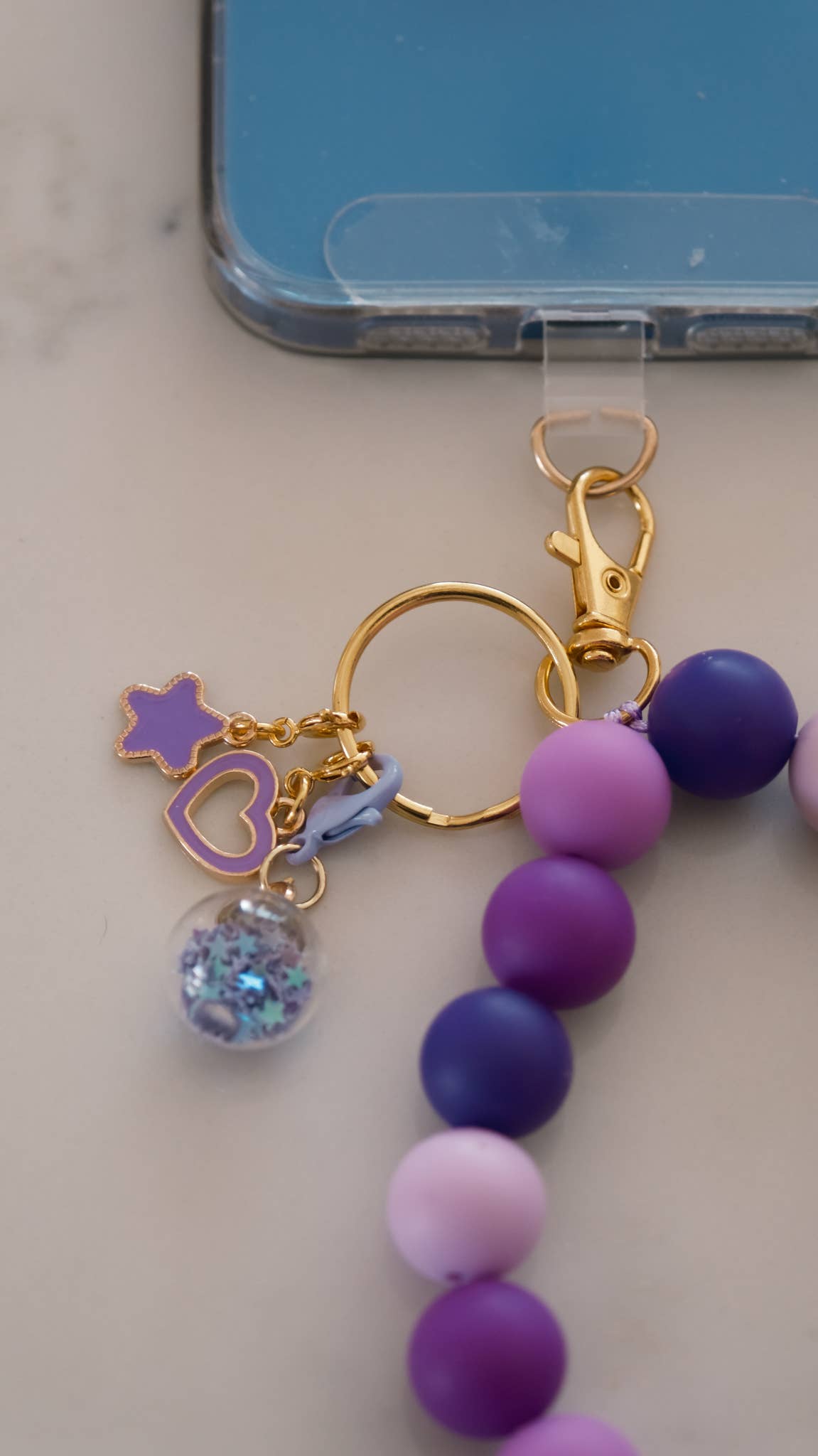 Daisy Chains Phone Charms - Wholesale Phonecase Strap - Silicone Bead Phone Charm Wristlet: Solid Colors6