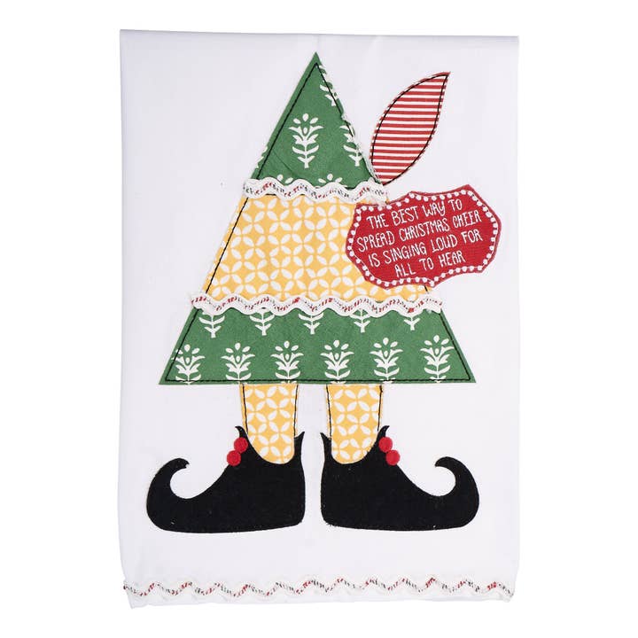 Glory Haus - Wholesale Tea Towel - Elf Hat Tea Towel- Holiday Décor