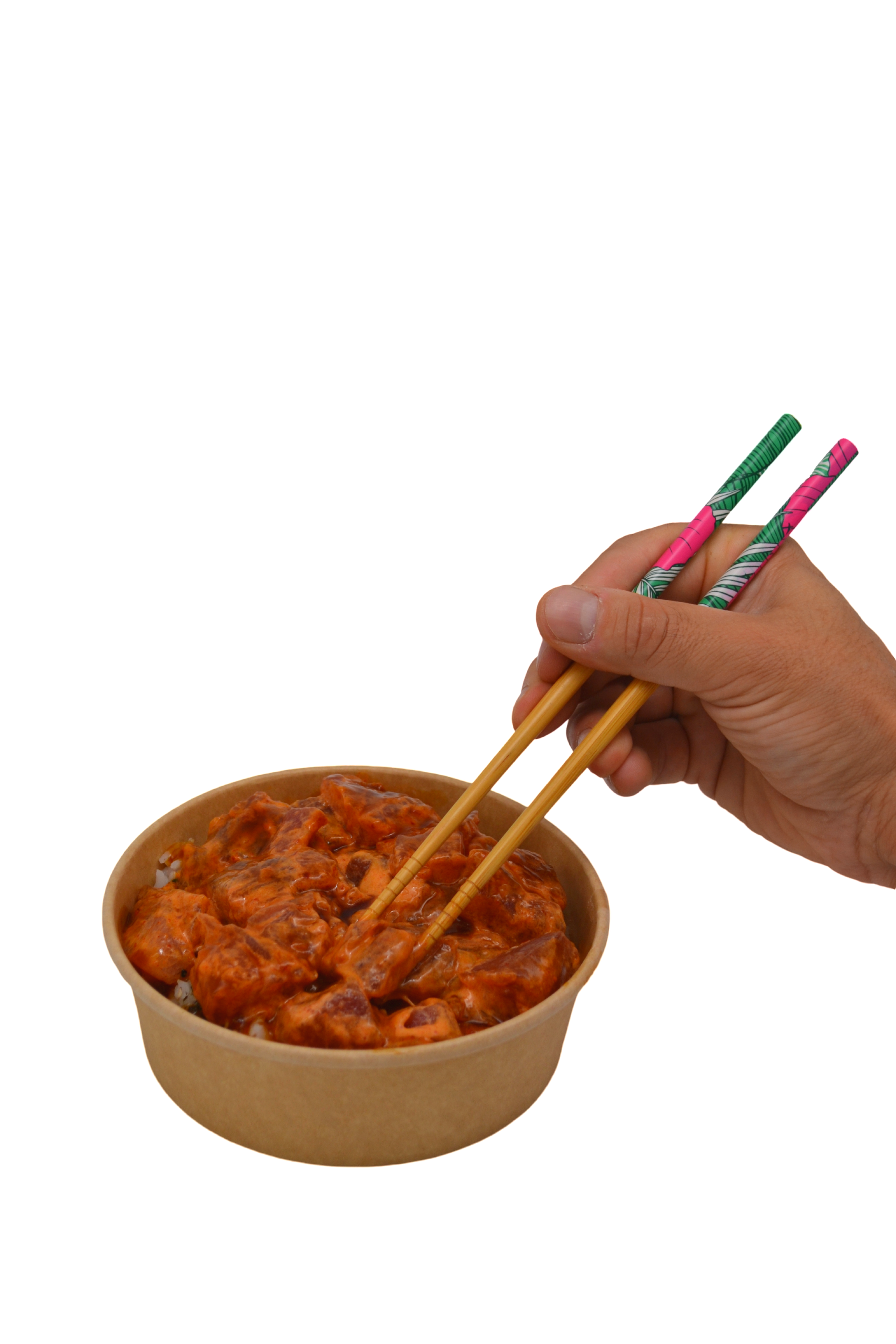 The Sunset Shop – wholesale Ätpinnar – "Magenta Hibiscus" återanvändbara bambupinnar1