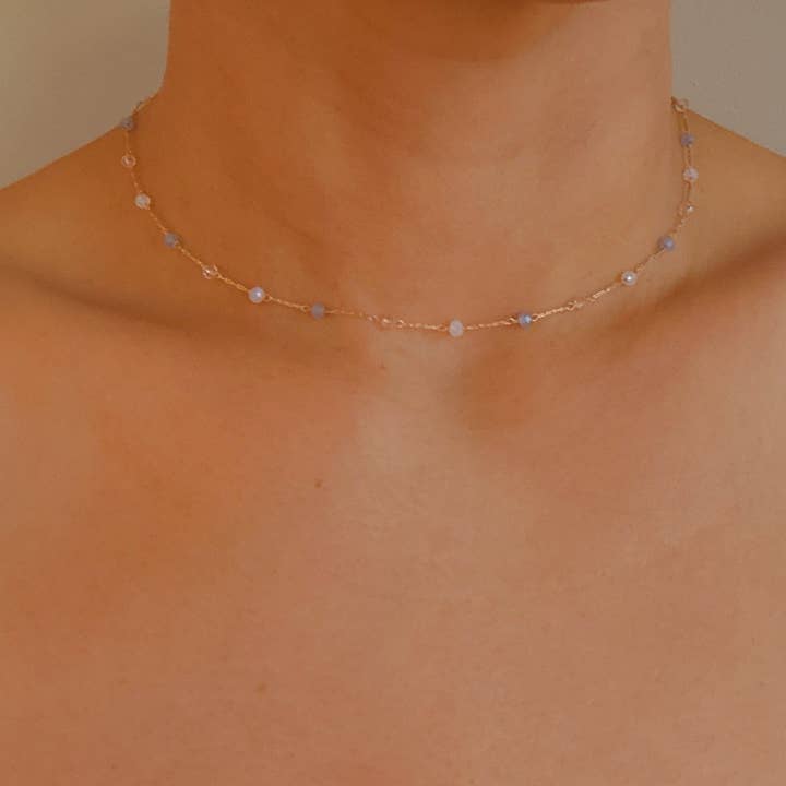 Ellison+Young - Wholesale Link & Chain Necklace - Pastel Water Drop Chain Necklace3