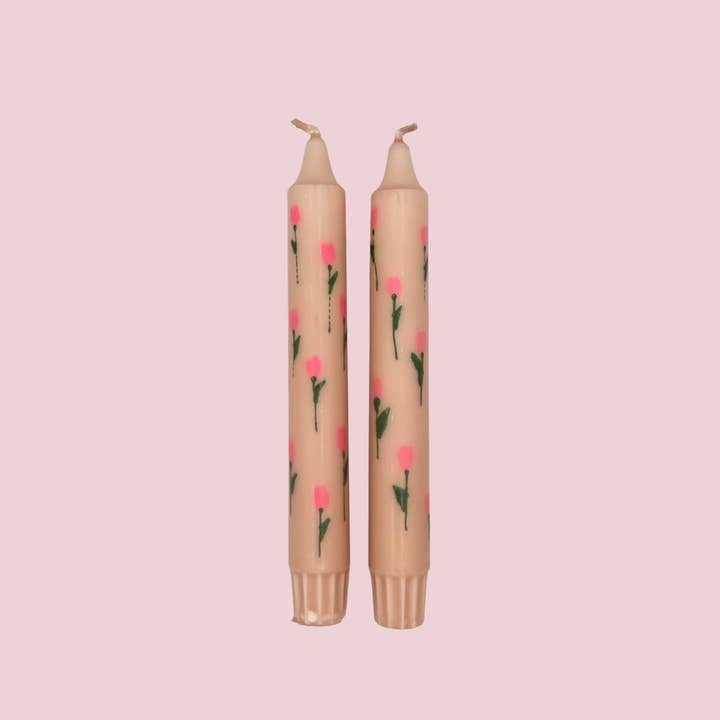 Aifcandles - Wholesale Tapered Candle/Candlestick - Dinner Candle Tulip Sand
