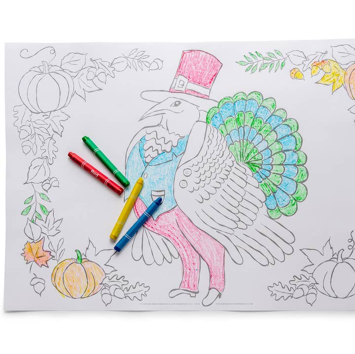 Color Box Design & Letterpress - Wholesale Coloring Mat - Kids & Baby - Coloring Place Mats | Thanksgiving0